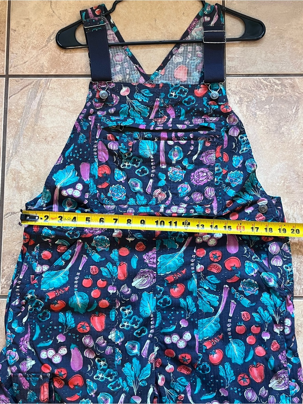 Duluth Veggie Print Nylon Overalls Large Utility Pockets Like New - Picture 10 of 11